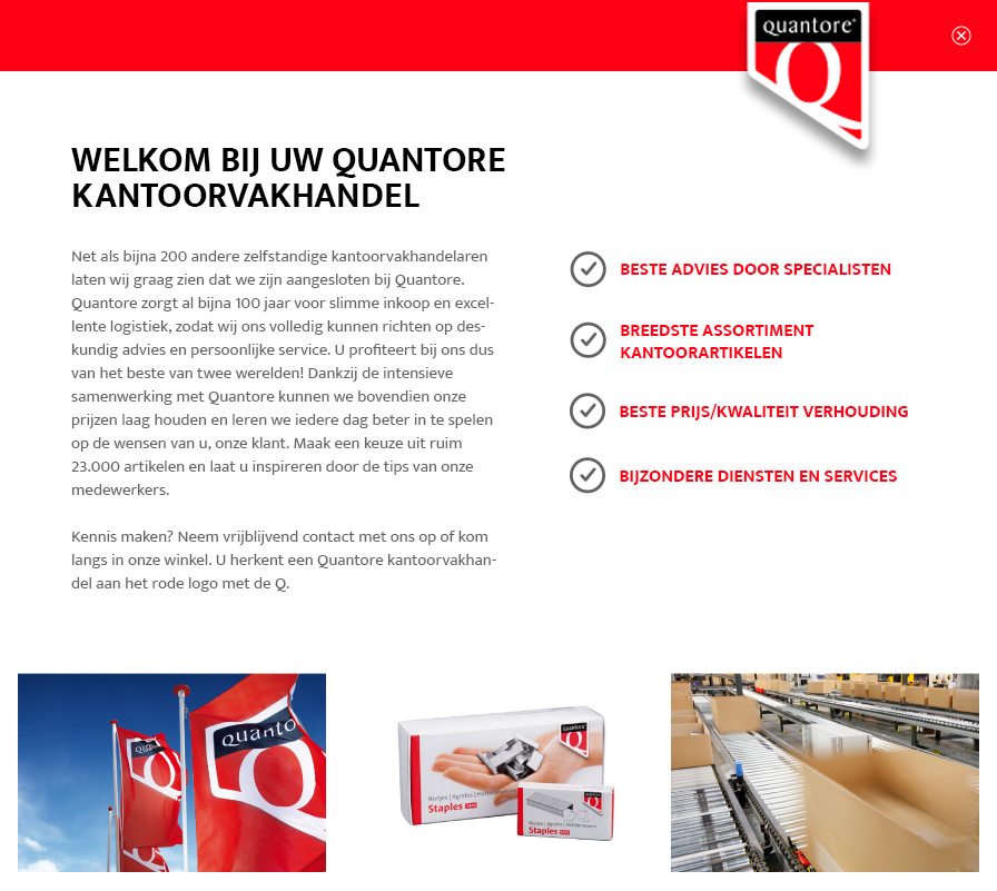 Quantore landingspagina